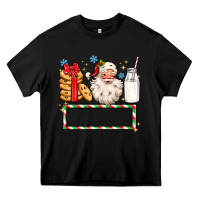Black christmas santa custom name Heavy Core Tee - MaliasSmallBusiness