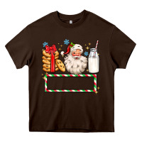 Chocolate Brown christmas santa custom name Heavy Core Tee - MaliasSmallBusiness