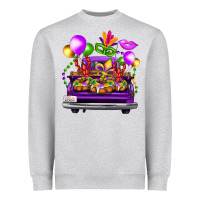 Mardi Gras Farm Truck Back View Heavyweight Sweatshirt | Teevron