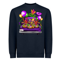 Navy mardi gras farm truck back view Heavyweight Sweatshirt - FaDigitalArtStudio