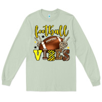 Matcha Football vibes yellow and black team color Long Sleeve Tee - HowdyJamesFarm