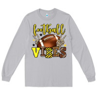 Moon Dust Football vibes yellow and black team color Long Sleeve Tee - HowdyJamesFarm