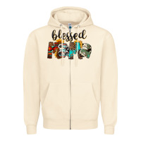Sandshell Blessed Mama Zipper Hoodie - FaDigitalArtStudio