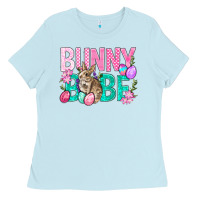 Baby Blue Bunny Babe Easter Ladies Tee - BundleAndBundleShop