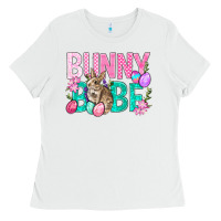 White Bunny Babe Easter Ladies Tee - BundleAndBundleShop