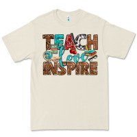 Bone Teach Love Inspire With Leopard Premium Tee - BundleAndBundleShop