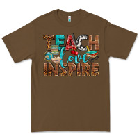 Cacao Teach Love Inspire With Leopard Premium Tee - BundleAndBundleShop