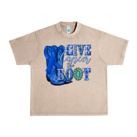 French Oak give cancer the boot colon cancer blue ribbon nca Urban Heavy Tee - NancyCooperArtShop