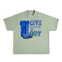 Oil Green give cancer the boot colon cancer blue ribbon nca Urban Heavy Tee - NancyCooperArtShop
