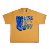 Peanut Butter give cancer the boot colon cancer blue ribbon nca Urban Heavy Tee - NancyCooperArtShop