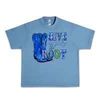 Pebble Blue give cancer the boot colon cancer blue ribbon nca Urban Heavy Tee - NancyCooperArtShop