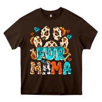 Chocolate Brown fur mama Heavy Core Tee - MaliasSmallBusiness
