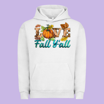 Love Fall Y'all Urban Hoodie Designed By Barkaloodesign
