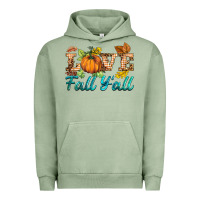 Pigment Oil Green love fall y'all Urban Hoodie - BarkalooDesign