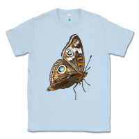 Dusty Blue Flying Common Buckeye Butterfly Classic Tee - LillyAllenDesigns