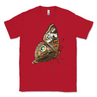 Red Flying Common Buckeye Butterfly Classic Tee - LillyAllenDesigns