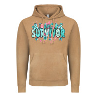 Vintage Camel I am a survivor teal ribbon Ovarian Cancer Vintage Hoodie - NancyCooperArtShop