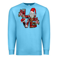 Ocean Blue Love Gnome Premium Sweatshirt - SublimationCraftShop