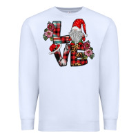White Love Gnome Premium Sweatshirt - SublimationCraftShop