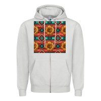 Dove Grey native american aztec seamless pattern 2 Zipper Hoodie - BundleAndBundleShop
