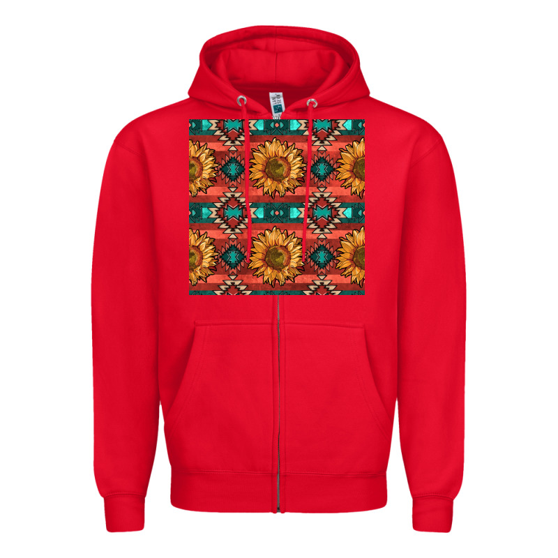 Native American Aztec Seamless Pattern 2 Zipper Hoodie by BundleAndBundleShop | Teevron