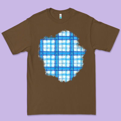 Winter Tartan Patch Premium Tee Designed By Bundleandbundleshop