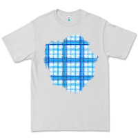 Dove Grey Winter Tartan Patch Premium Tee - BundleAndBundleShop