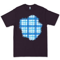 Plum Winter Tartan Patch Premium Tee - BundleAndBundleShop