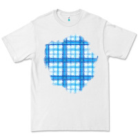 White Winter Tartan Patch Premium Tee - BundleAndBundleShop