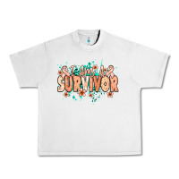 Lunar Rock I am a survivor peach ribbon Urban Heavy Tee - NancyCooperArtShop