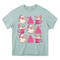 Arona retro doodle pink christmas Heavy Core Tee - MaliasSmallBusiness