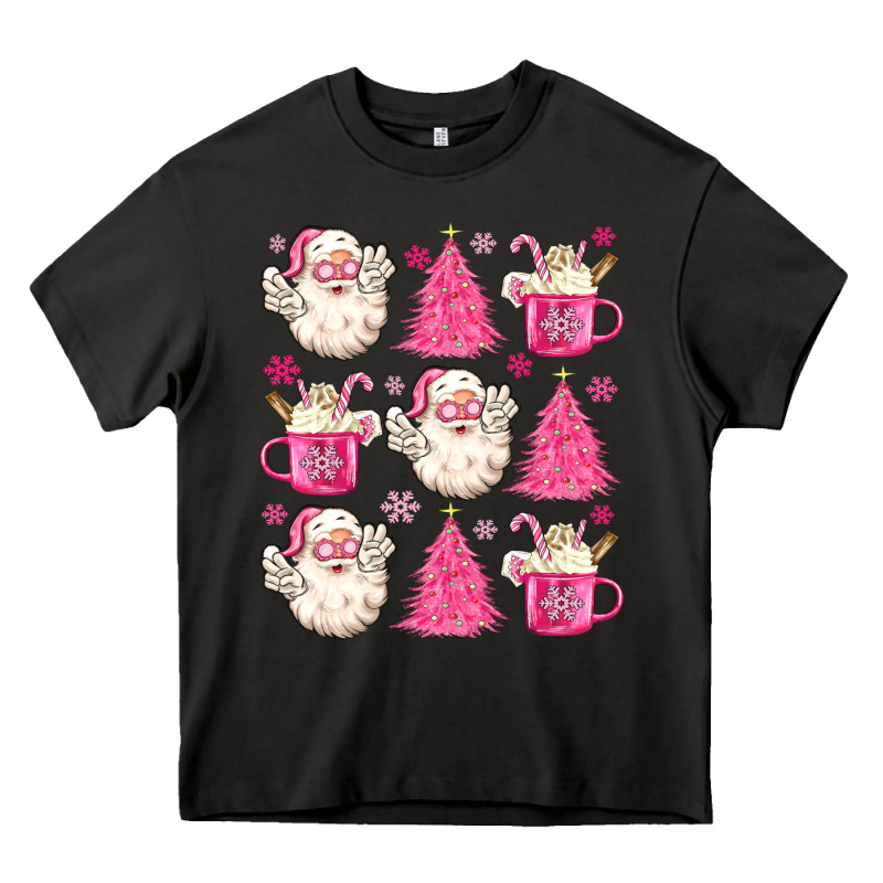 Retro Doodle Pink Christmas Heavy Core Tee by MaliasSmallBusiness | Teevron