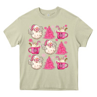 Mossy retro doodle pink christmas Heavy Core Tee - MaliasSmallBusiness