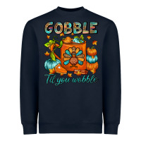 Navy Gobble Til You Wobble Coffee Mug Heavyweight Sweatshirt - FaDigitalArtStudio