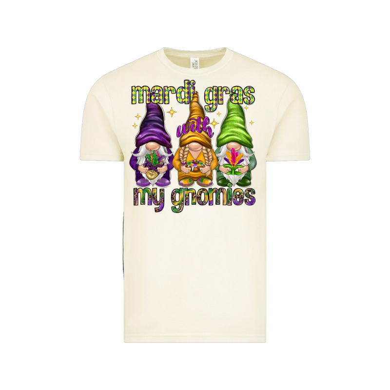 Mardi Gras With My Gnomes Vintage Tee by NancyCooperArtShop | Teevron