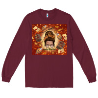 Burgundy wizard head mom Long Sleeve Tee - TumblerDesignByShophia