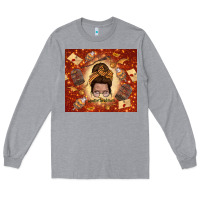 Heather Grey wizard head mom Long Sleeve Tee - TumblerDesignByShophia