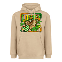 Mushroom lucky st patricks day hearts Heavyweight Hoodie - LillyAllenDesigns