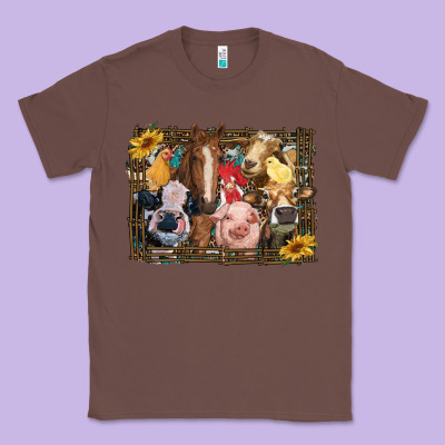 Western Farm Animals Classic Tee Designed By Ranaportraitstore