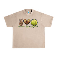 French Oak peace love softball Urban Heavy Tee - JahusDesignShop