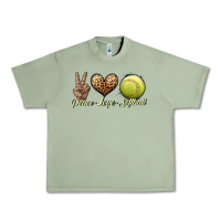 Oil Green peace love softball Urban Heavy Tee - JahusDesignShop