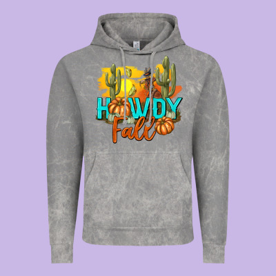 Howdy Fall Vintage Hoodie Designed By Texasbilliewilder
