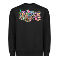 Black Nurse Heavyweight Sweatshirt - FaDigitalArtStudio