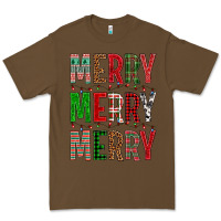 Cacao Merry Merry Merry Christmas Premium Tee - BundleAndBundleShop
