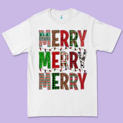 Merry Merry Merry Christmas Premium Tee Designed By Bundleandbundleshop