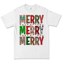 White Merry Merry Merry Christmas Premium Tee - BundleAndBundleShop