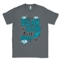 Charcoal Heather The Ocean Is Calling Classic Tee - Bettercallsaul