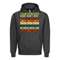 Charcoal Heather native american aztec seamless pattern 1 Zipper Hoodie - BundleAndBundleShop