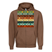 Chestnut native american aztec seamless pattern 1 Zipper Hoodie - BundleAndBundleShop