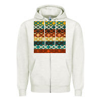 Oatmeal Heather native american aztec seamless pattern 1 Zipper Hoodie - BundleAndBundleShop